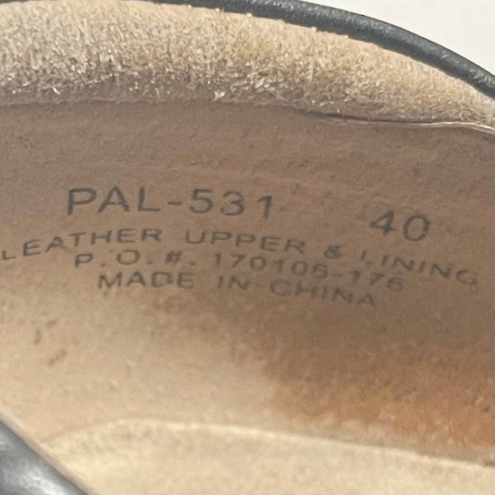 Allegria Mary Jane Shoes Black Embossed Leather Comfort Strap Size EU40 US9 - Picture 4 of 8